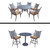 10pc Brown and Black Dining and Bar Patio Furniture Sets