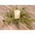 Set of 4 Green and Brown Artificial Cedar Candle Ring with Pine Cones