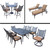 17pc Black Dining, Bar and Chaise Lounge Patio Furniture Sets