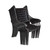17pc Black Dining, Bar and Chaise Lounge Patio Furniture Sets
