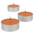 Pack of 36 Pumpkin Orange Traditional Spice Tealights 5.90''