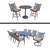 12pc Black Oval Dining and Bar Patio Furniture Sets