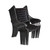 12pc Black Oval Dining and Bar Patio Furniture Sets