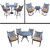 13pc Black Bar, Dining and Swivel Rocker Chat Patio Furniture Sets