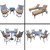 18pc Black and Brown Bar, Dining, Chaise Lounge and Swivel Rocker Chat Patio Furniture Sets