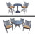 8pc Black and Brown Dining and Bar Patio Furniture Sets