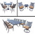 21pc Black Bar Set, Swivel Bar Stool Set and Dining Set with Extension