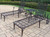 17pc Black and Brown Dining with Extendable Table, Bar and Chaise Lounge Patio Furniture Sets