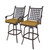 12pc Beige and Black Round Bar with Swivel Bar Stools and Patio Dining Sets 84"