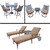 11pc Black and Beige Bar, Swivel Bar Stools, Bar and Chaise Lounge Patio Furniture Sets