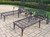 11pc Black Sunbrella Cushioned Bar Set, Chaise Lounge Set and Swivel Bar Stools
