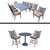 16pc Brown and Black Dining, Stackable Chair and Bar Patio Furniture Sets