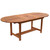 9-Piece Brown Warner Eucalyptus Wicker Extendable Oval Patio Dining Set 71" - Gray Cushions