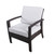 3-Piece Brown Florida Wicker Patio Conversation Set 31.5" - Off-White Cushions