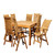 9-Piece Brown Donovan Teak Square Outdoor Patio Dining Set 59"