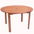 5-Piece Brown Warner Wicker Eucalyptus Round Patio Dining Set 47" - Off White Cushions