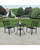 3-Piece Black Finish Aluminum Outdoor Furniture Patio Dining Set 31.5"