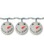 10 Snowman Lantern Novelty Christmas Lights - 10 ft Green Wire