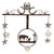 18" Brown and Silver Contemporary Horseshoe Wall Tea Light Holder