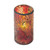 Set of 6 Red Orange LED Mosaic Candle 62"