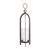 24.5" Brown and Gold Metal with Clear Glass Candle Holder