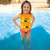 Orange and Yellow Unisex Child's Swimming Pool Freestyler Swim Training Vest, Up to 80lbs