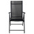 40" Black Steel and Mesh Foldable Reclining Patio Arm Chair