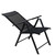 40" Black Steel and Mesh Foldable Reclining Patio Arm Chair