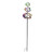 50" Purple and Yellow Rainbow Retro Triple Spiral Wind Spinner Garden Stake
