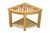 19.25" Natural Teak Outdoor Triangular End Table or Shower Stool
