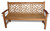 59" Natural Teak Chippendale Outdoor Patio Garden Bench