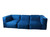 8.5' Large Blue Rectangular Inflatable Sectioned Indoor and Outdoor Patio Sofa