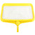 22" Yellow Heavy Duty Deep-Bag Swimming Pool Leaf Rake Skimmer Head