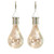 Set of 2 Clear Glass Solar Powered Clip-On LED Edison Bulbs with Metallic Silver Base 8.5"