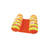 Inflatable Orange and Yellow Water Chair Swimming Pool Float, 51-Inch
