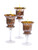 Set of 3 Cognac Library Gold Glass Christmas Votive Candle Holders 8"-12"