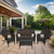 4 Piece Chocolate Brown Resin Wicker Patio Furniture Set 50"