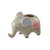 Set of 4 Gray and Blue Contemporary Elephant Planters 5.25"