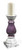 11.5" Botanic Beauty Decorative Beige and Aubergine Purple Florentine Candle Holder