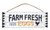 Set of 2 Black and White Farm Fresh Wordings Wall Decor 20" x 7" x 0.75"