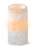 6" White "Snow" Textured Battery Operated Flameless LED Lighted Wax Christmas Pillar Candle