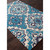 3' x 5' Cream, Navy Blue and Sapphire Blue Medallion Design Outdoor Area Throw Rug