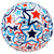 14" Red and White Stars LED Light-Up Beach Ball Swimming Pool Toy