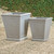 Set of 2 Lombard Decorative Tapered Quadrilateral Planter Boxes with a Light Gray Concrete Finish