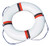 21.5" White and Red Water Sports Rainbow Molded Rescue Ring Buoy Flotation Device