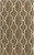 2' x 3' Interlaced Links Olive Green and Taupe Hand Hooked Outdoor Safe Area Throw Rug