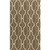 3' x 5' Interlaced Links Olive Green and Taupe Hand Hooked Outdoor Safe Area Throw Rug