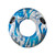 Inflatable Blue and White Cool Flames Sport Swimming Pool Inner Tube, 39-Inch