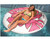 Inflatable White and Pink Hibiscus Print Circular Swimming Pool Lounger Float, 72-Inch