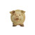 7" Grooved Pink Roly-Poly Stone Pig Indoor/Outdoor Statue Decoration